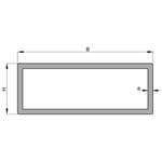 Esquema - Tubo laminado rectangular soldado s-235