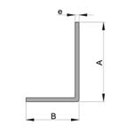 Esquema - Perfil angular de lados desiguales laminado en frío