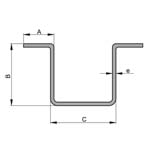 Esquema - Omega simétrica laminada en frío